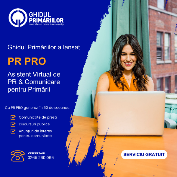 Ghidul Primăriilor a lansat  PR PRO - Asistent Virtual  de PR & Comunicare pentru Primării