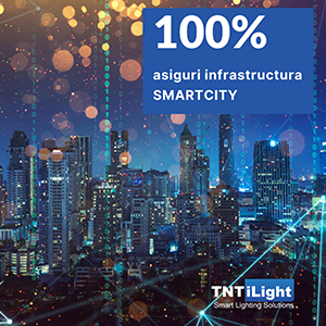 TNT iLight te aduce cu un pas mai aproape de orașul SMART al viitorului.   Mai verde, mai sigur, mai econom