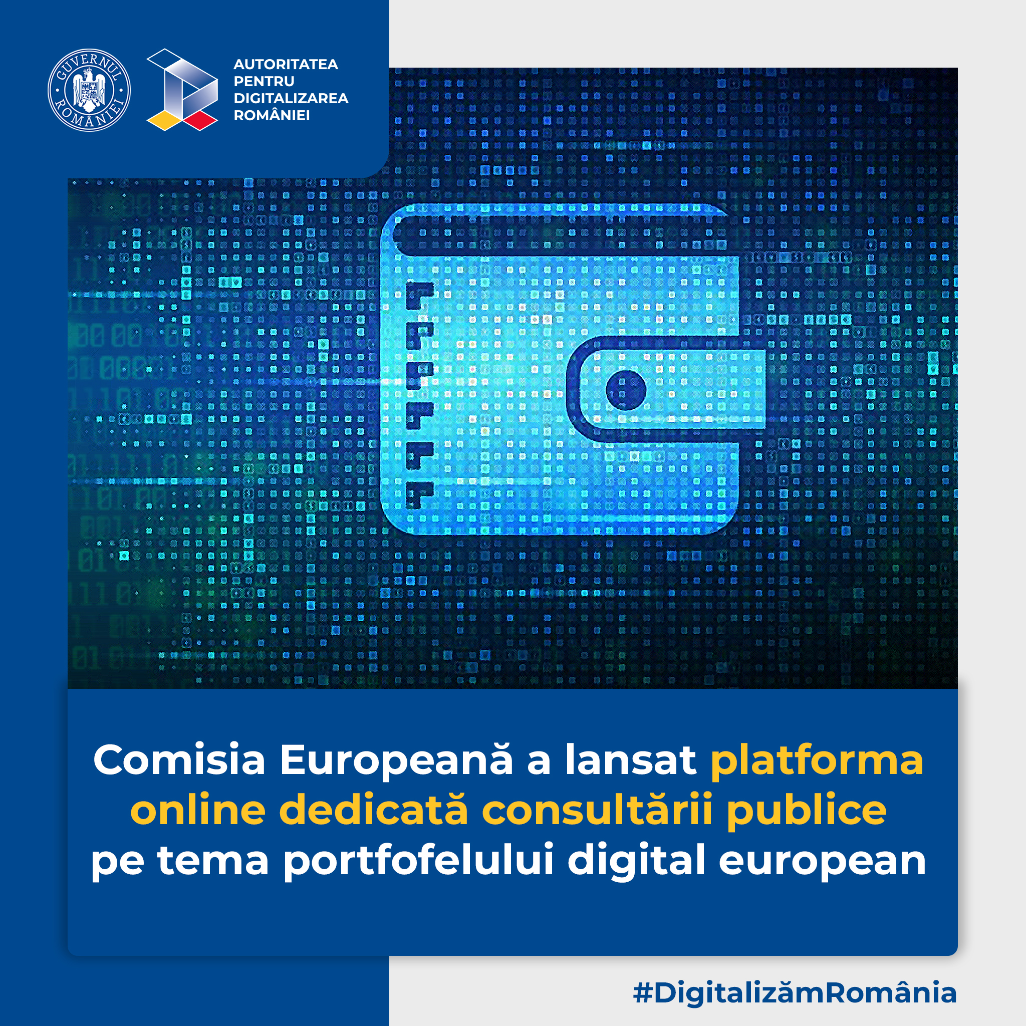 ADR anunță lansarea platformei online dedicate consultării publice  pe tema portofelului digital european