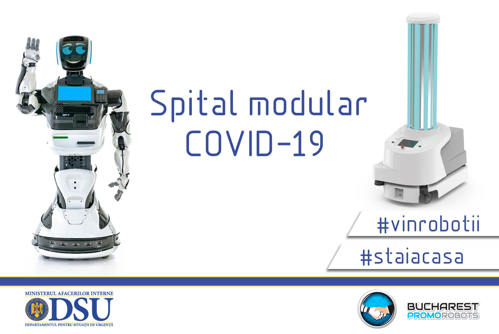 Vin Roboții UVD în prima linie în spitale, în lupta anti-Covid-19