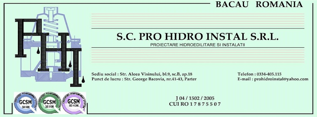 SC PRO HIDRO INSTAL SRL