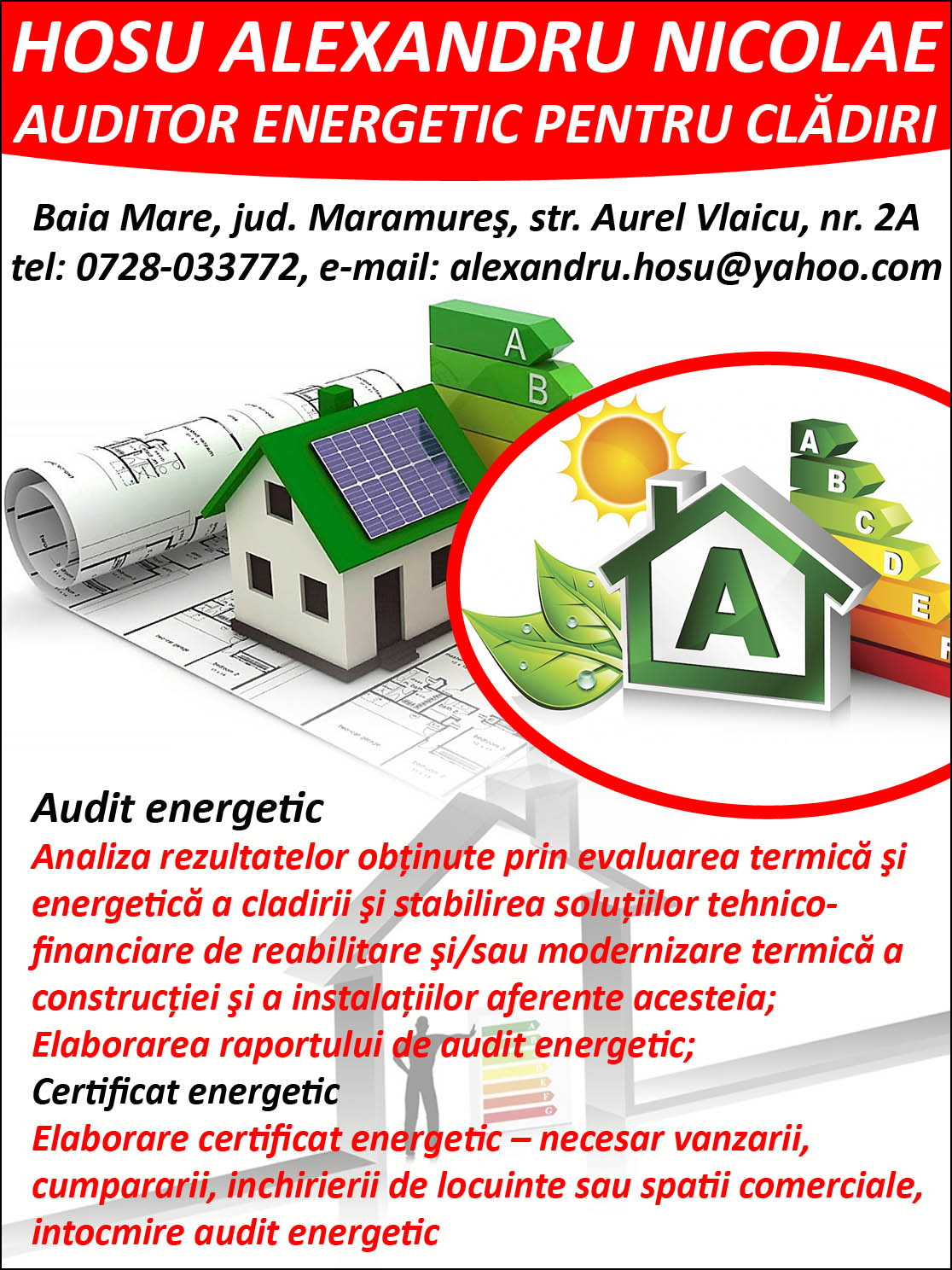 HOSU ALEXANDRU NICOLAE - AUDITOR ENERGETIC PENTRU CLĂDIRI
