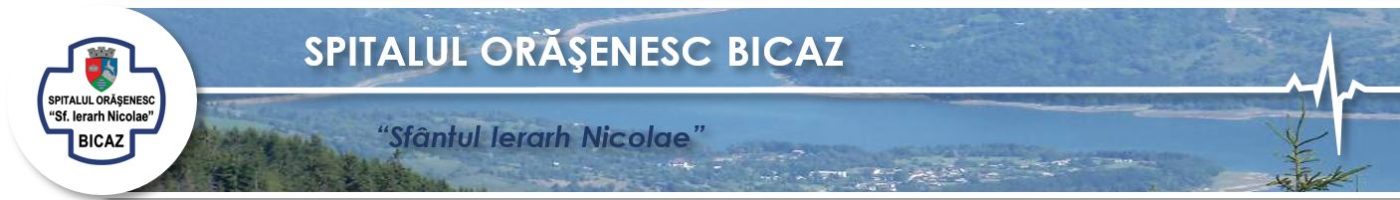 SPITALUL ORĂȘENESC 'SFÂNTUL IERARH NICOLAE' BICAZ