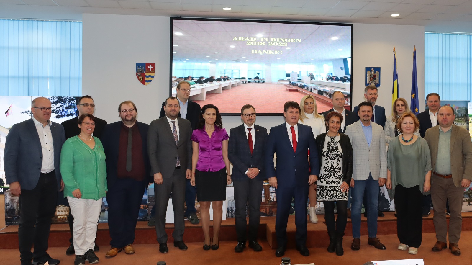 Cinci ani de la înfrățirea dintre Consiliul Județean Arad și Districtul Tübingen