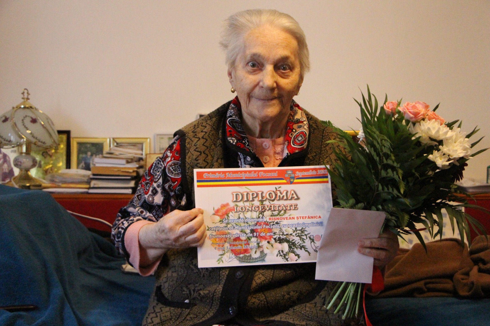 Patru seniori focșăneni premiați pentru longevitate în ziua de Sf. Marie