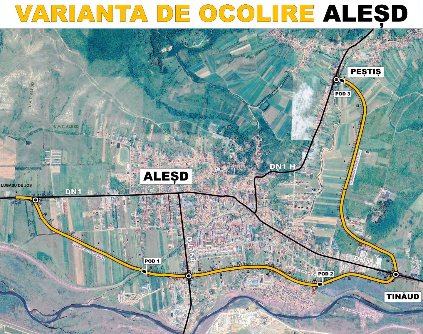 PRIMUL KM DE ASFALT PE CENTURA ALEȘD