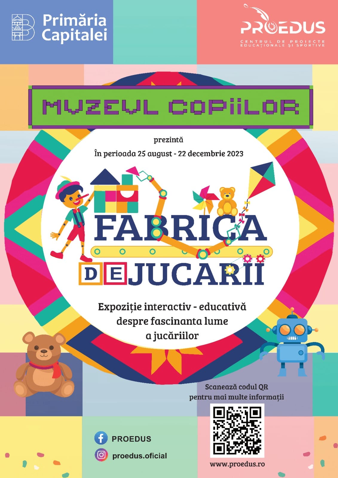 Descoperă o lume magică din 25 august, la Muzeul Copiilor,  în noua expoziție interactivă și educativă -  FABRICA DE JUCĂRII !