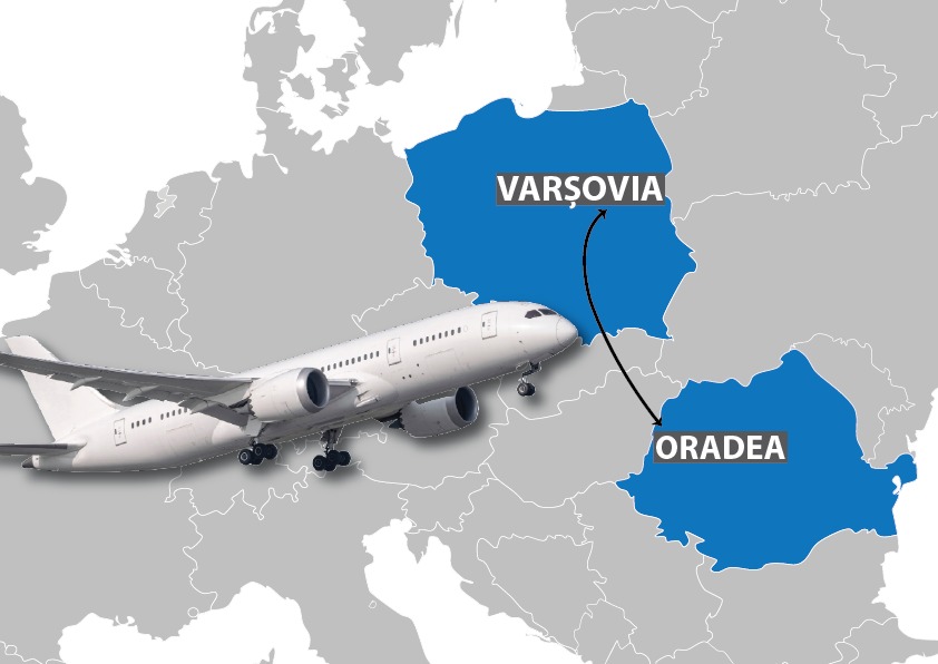 O ofertă pentru zborurile Oradea - Varșovia