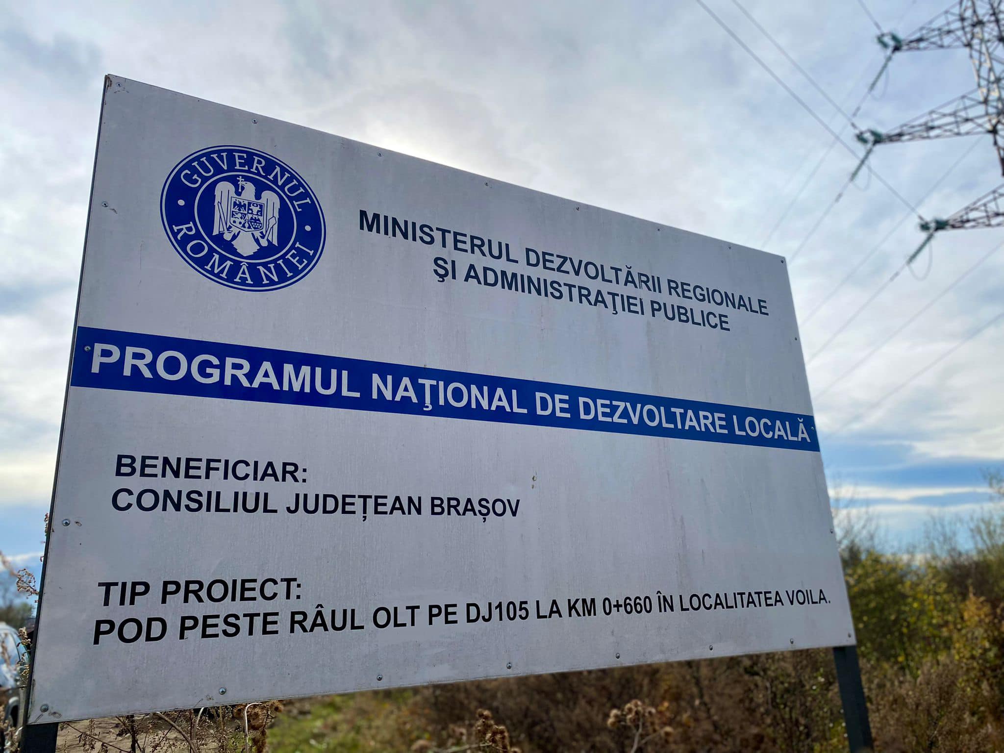 Consiliul Judeţean Braşov a transmis ordinul de începere a părţii de proiectare din cadrul contractului „Proiect Tehnic şi Execuție fundații Pod DJ 105 Km 0+660