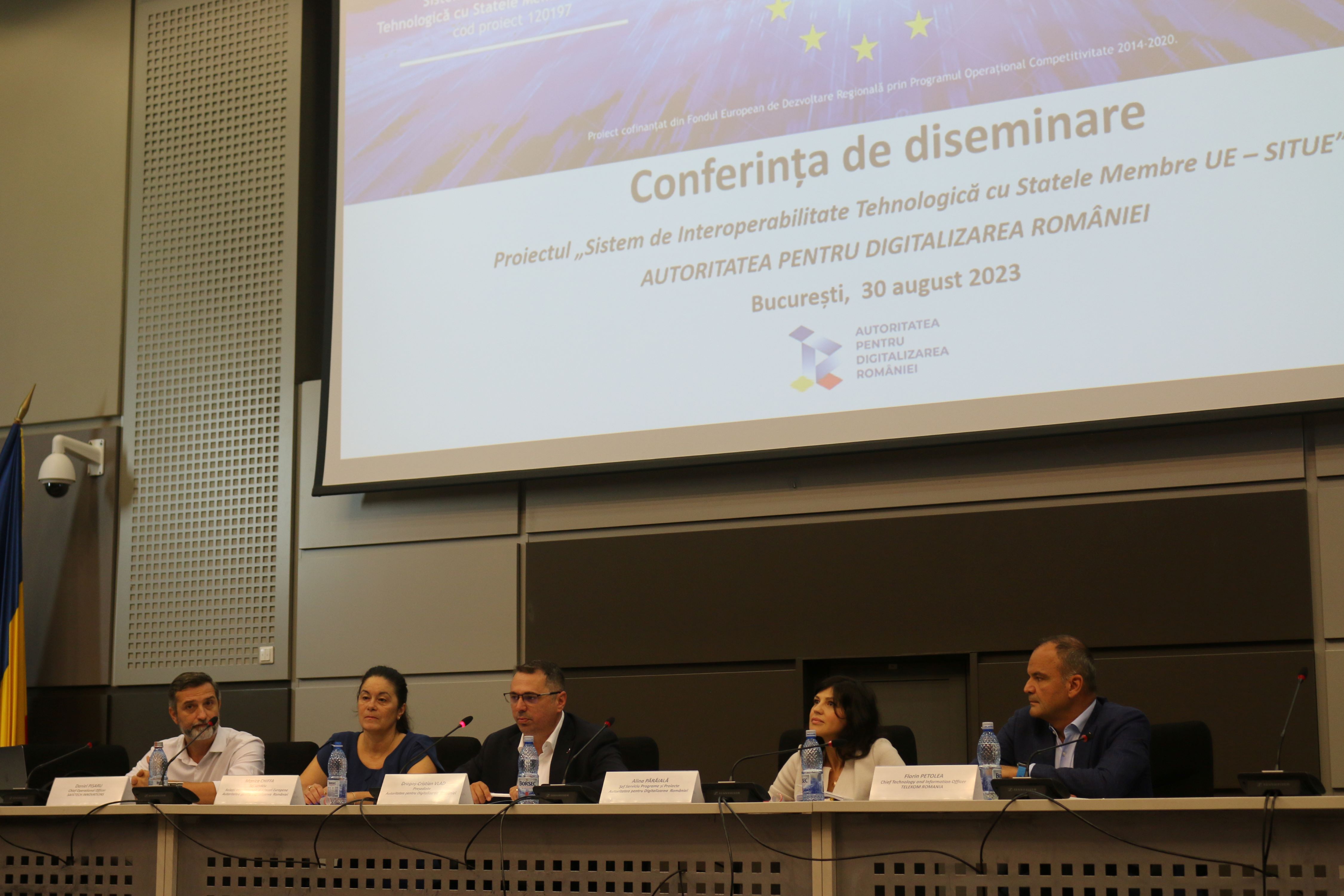 ADR a organizat conferința de diseminare a rezultatelor proiectului ”Sistem de Interoperabilitate Tehnologică cu Statele Membre UE – SITUE”