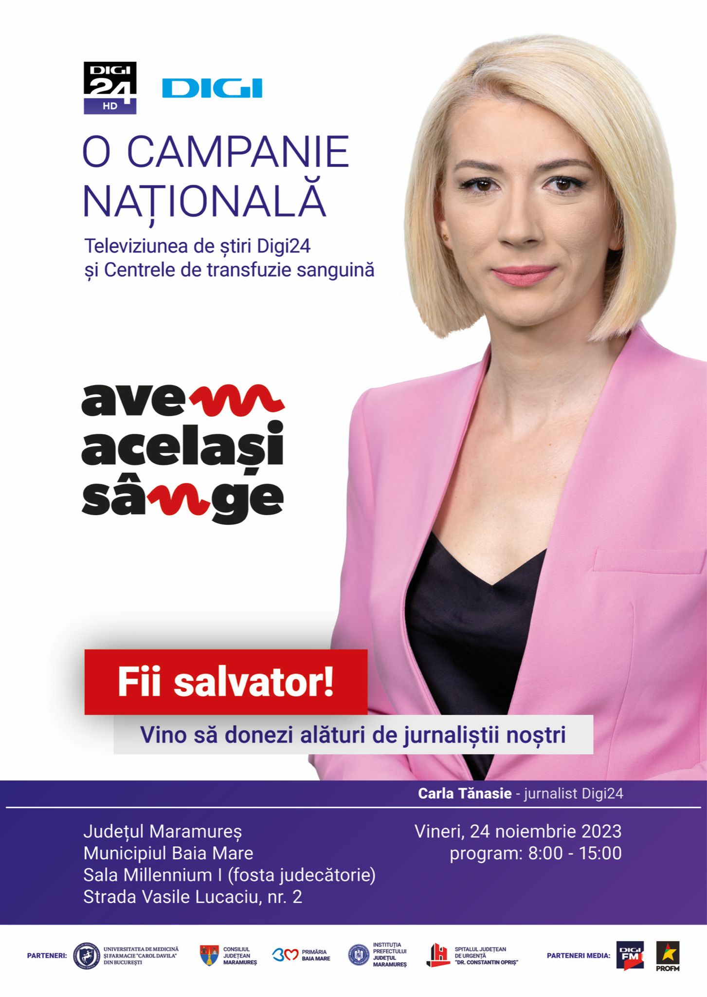 JUDEȚUL MARAMUREȘ SE ALĂTURĂ CAMPANIEI NAȚIONALE ”AVEM ACELAȘI SÂNGE”, ORGANIZATĂ DE DIGI24