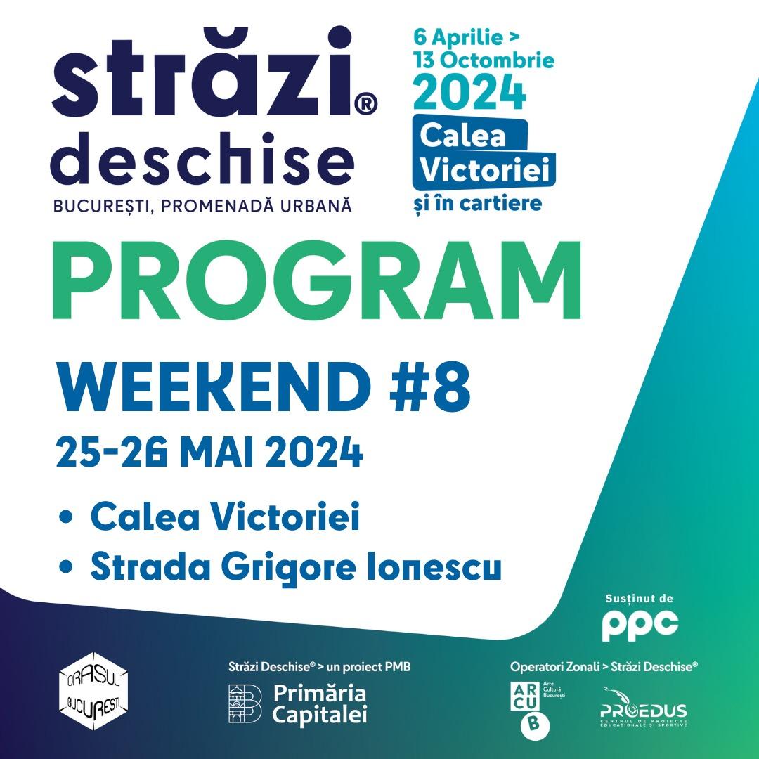 CONCERTE LIVE, SPECTACOLE DE TEATRU, EXPOZIȚII ȘI DANS ÎN PROGRAMUL „STRĂZI DESCHISE, BUCUREȘTI – PROMENADĂ URBANĂ” DIN WEEKENDUL 25-26 MAI