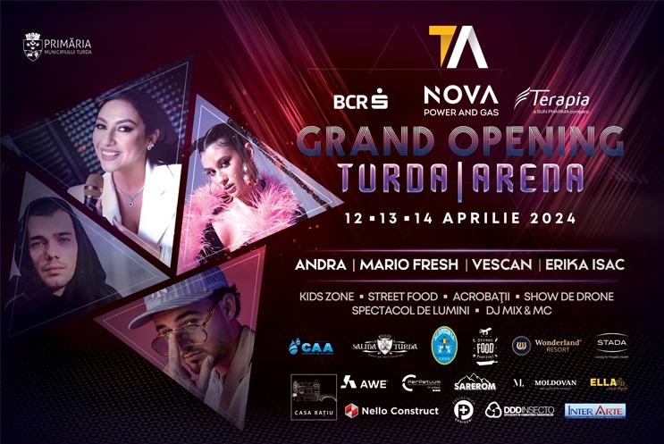 INAUGURARE TURDA ARENA: TREI ZILE DE EXCEPȚIE PLINE DE  ENERGIE, DIVERTISMENT SI SPORT