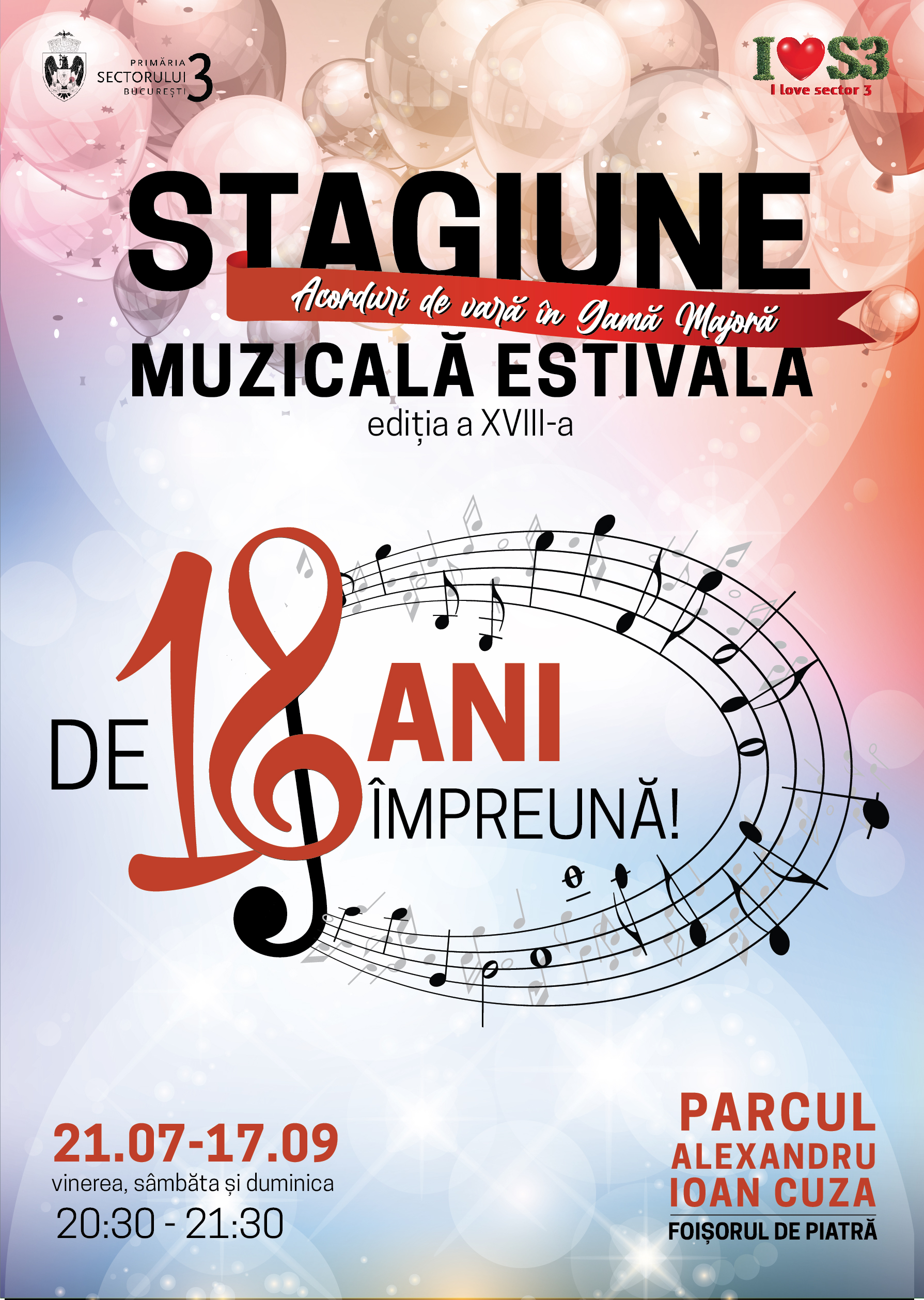 Maraton de concerte în Sectorul 3. Începe Stagiunea Muzicală Estivală din parcul Al. I. Cuza