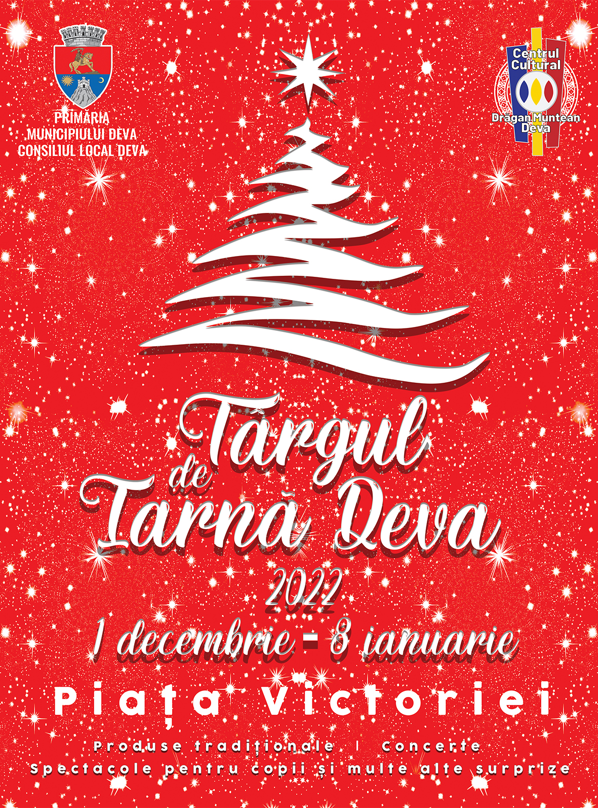 Târgul de iarnă de la Deva se deschide joi, 1 Decembrie 2022!