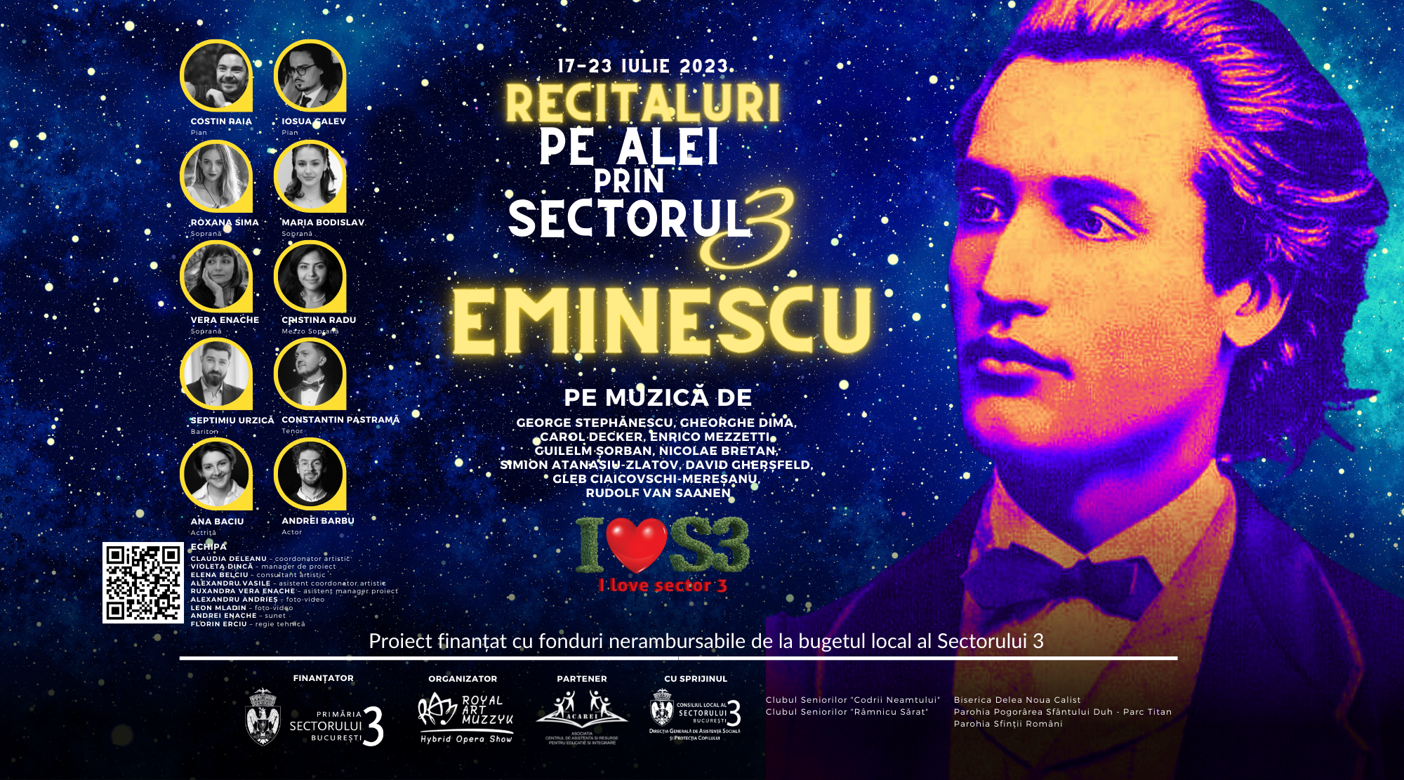 Pentru pasionații de poezie:  începe proiectul „Eminescu pe alei prin Sectorul 3”