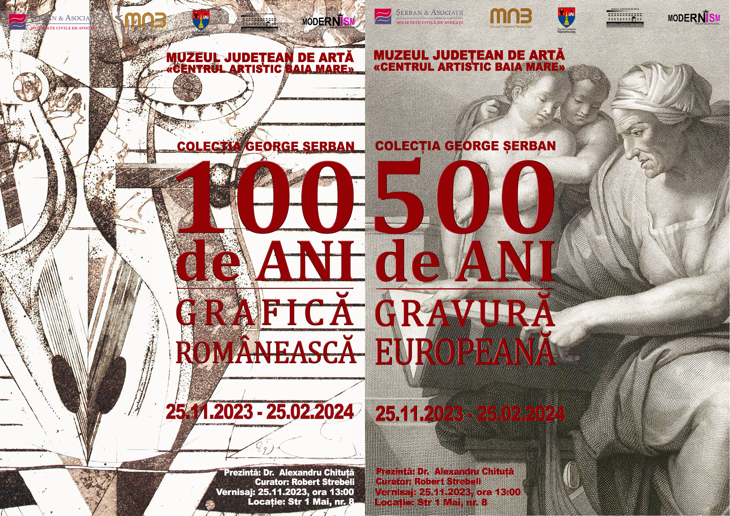 VERNISAJ LA MUZEUL DE ARTĂ - ”100 DE ANI DE GRAFICĂ ROMÂNEASCĂ - 500 DE ANI DE GRAVURĂ EUROPEANĂ”