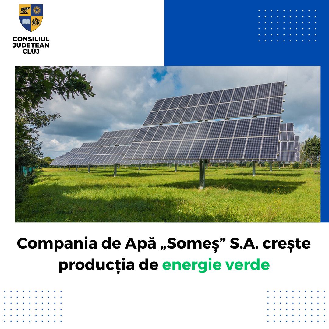 Compania de Apă „Someș” S.A. crește producția de energie verde