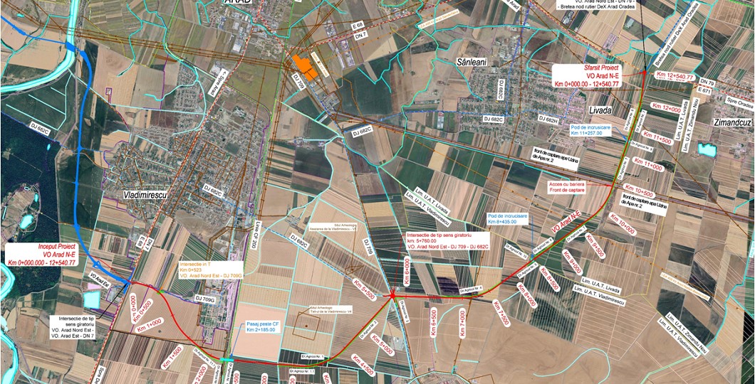 Consiliul Județean Arad a aprobat studiul de fezabilitate pentru realizarea celui de-al doilea inel de centură în zona nord-estică a municipiului Arad
