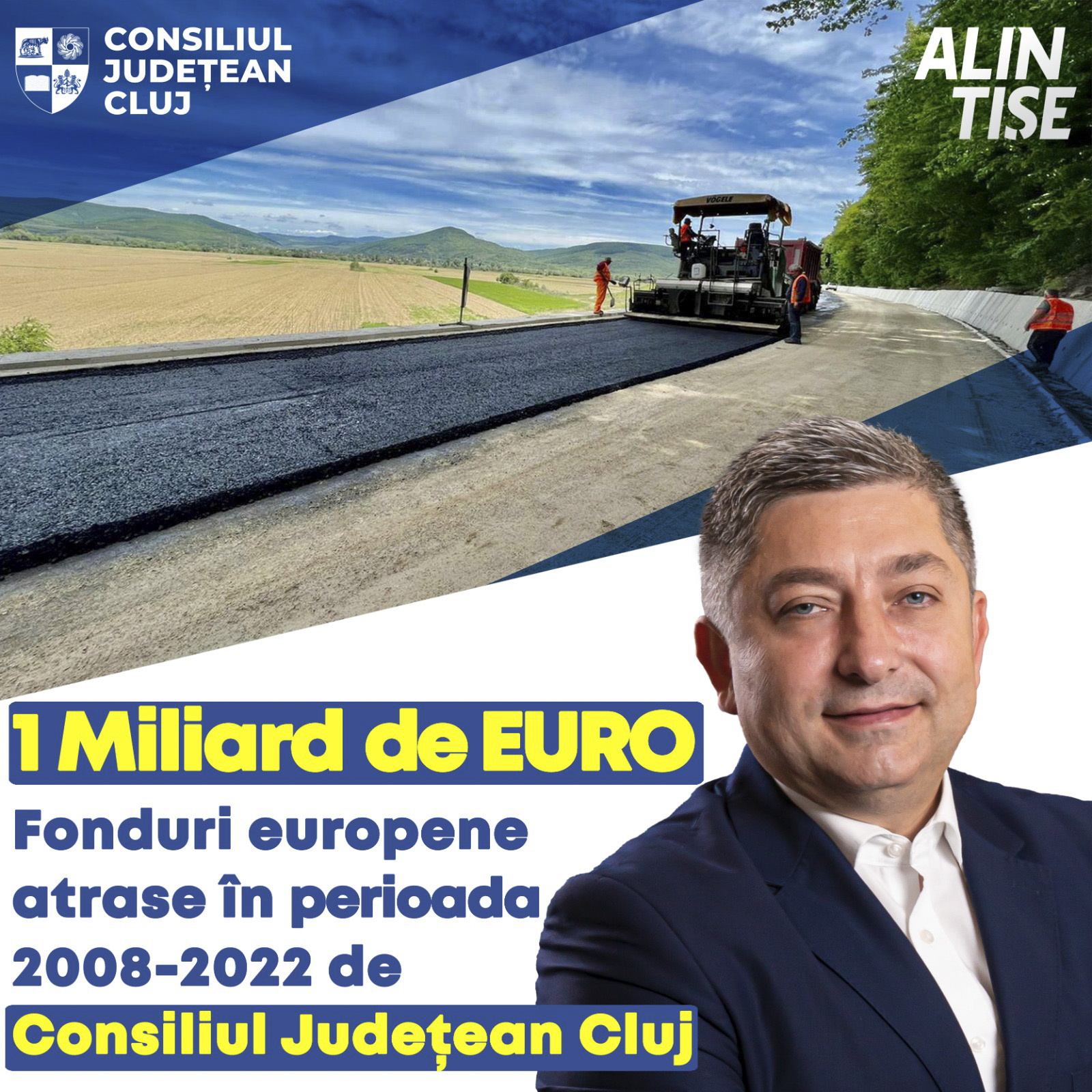 1 Miliard de Euro, fonduri europene atrase de Consiliul Județean Cluj