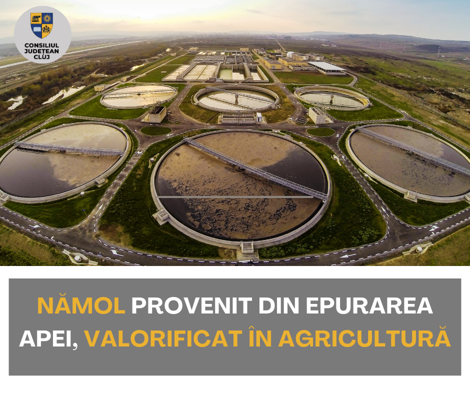 Nămol provenit din epurarea apei, valorificat în agricultură