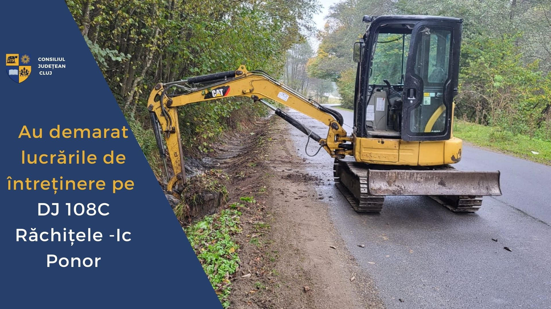 Au demarat lucrările de întreținere pe drumul județean 108C Răchițele – Ic Ponor