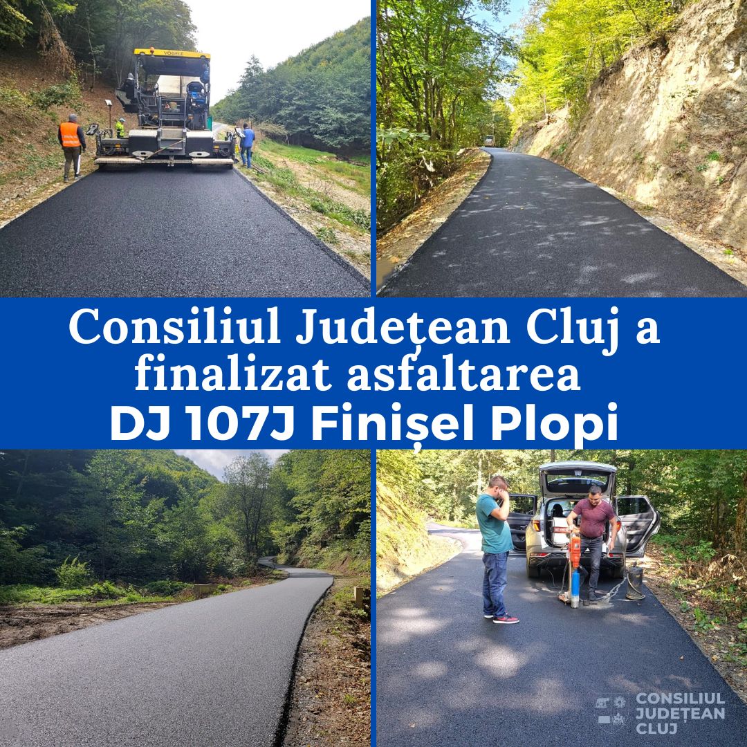 Consiliul Județean a finalizat asfaltarea DJ 107J (DJ 107M) – Finișel – Plopi
