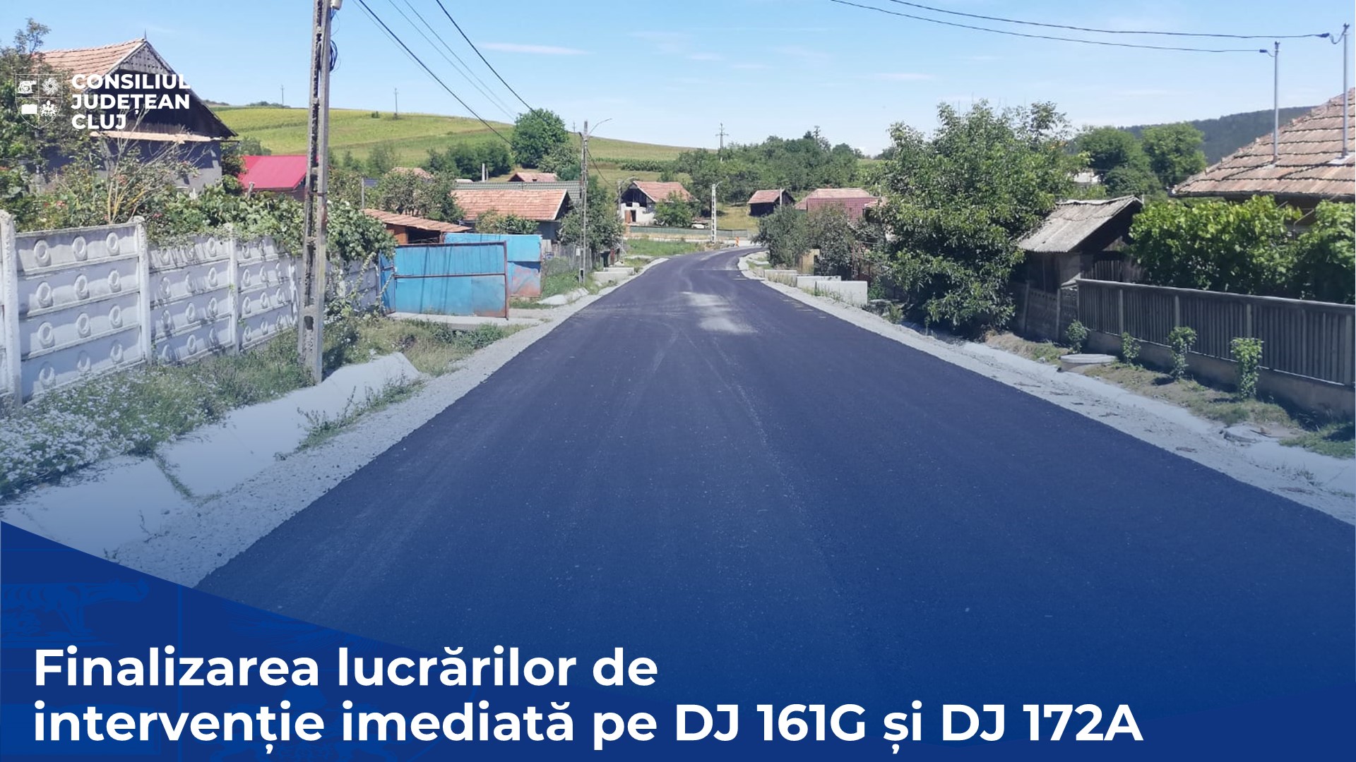 Consiliul Județean a finalizat lucrările de intervenție imediată pe drumurile județene 161G și 172A – Drumul Bistriței