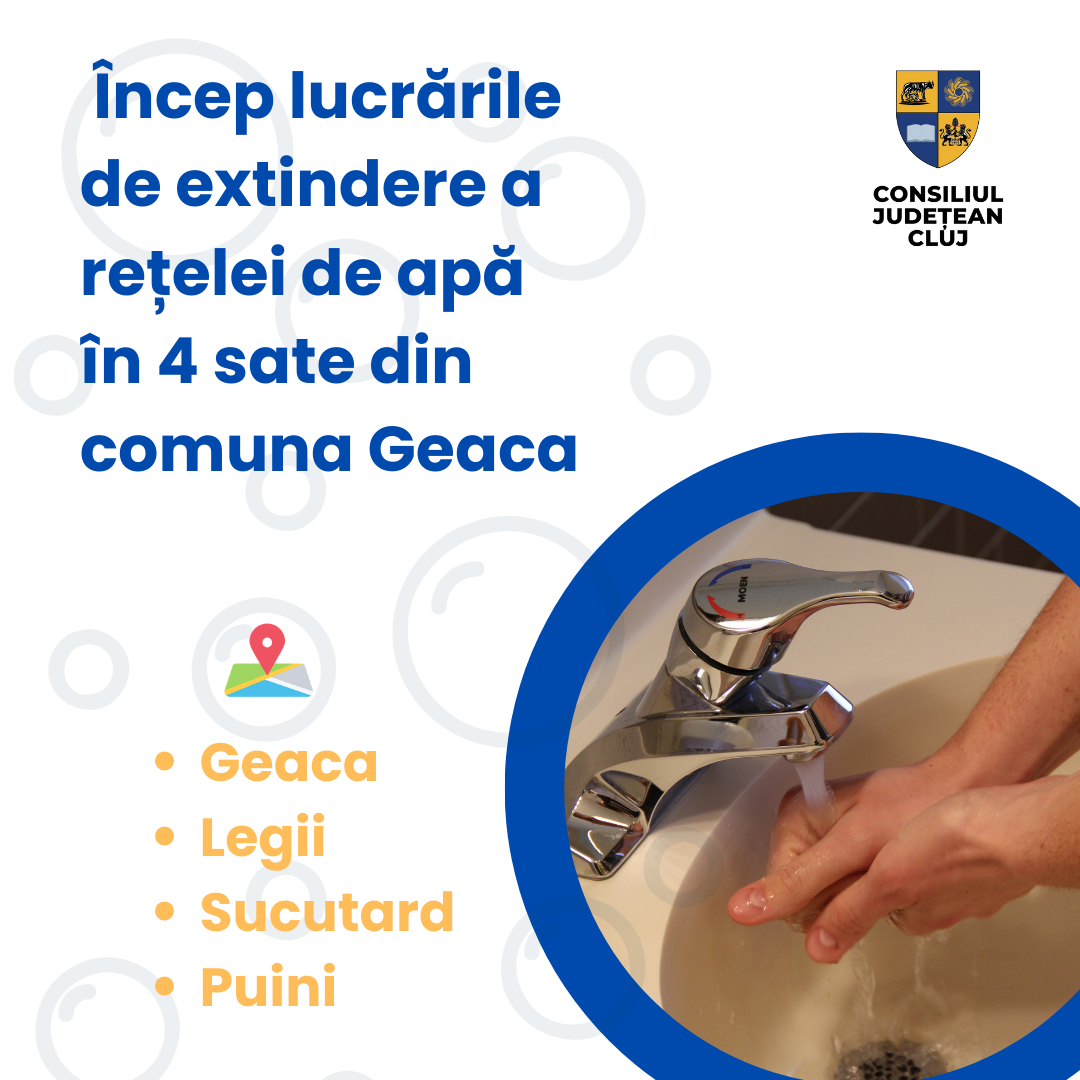 Încep lucrările de extindere a rețelei de apă în patru sate din comuna Geaca