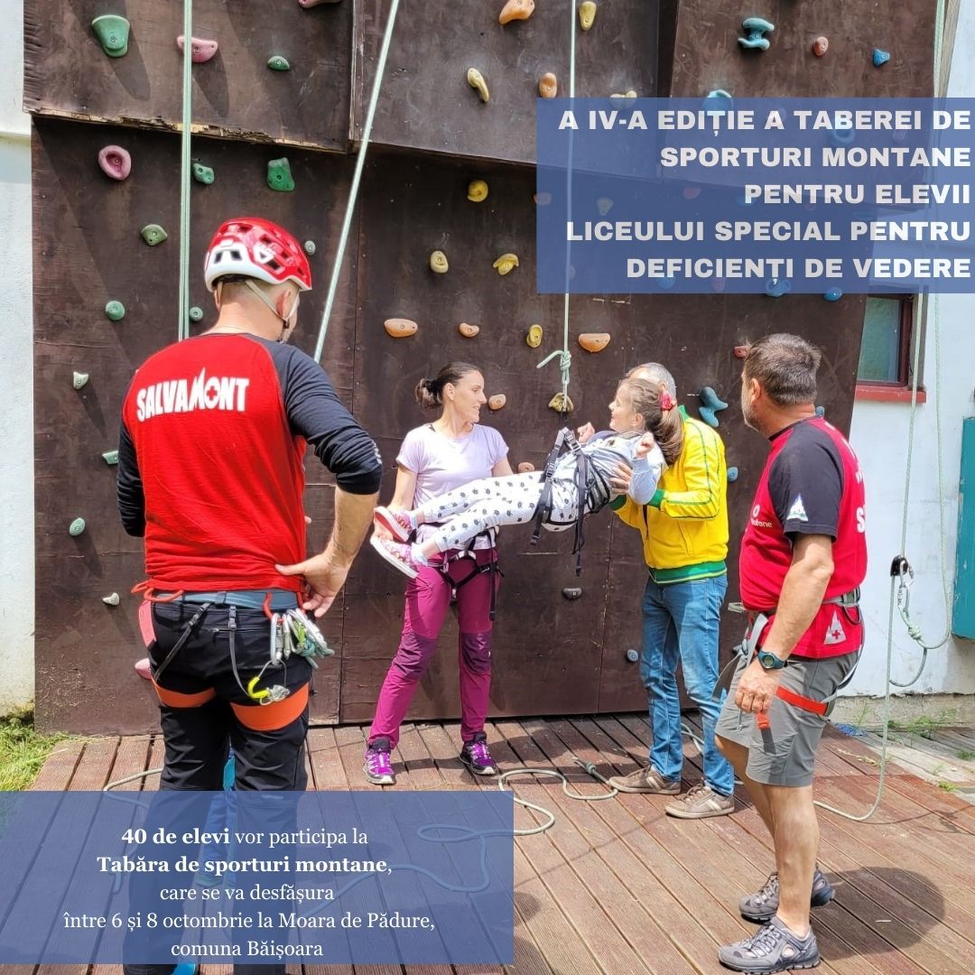 A patra ediție a taberei de sporturi montane pentru elevii Liceului Special pentru Deficienți de Vedere