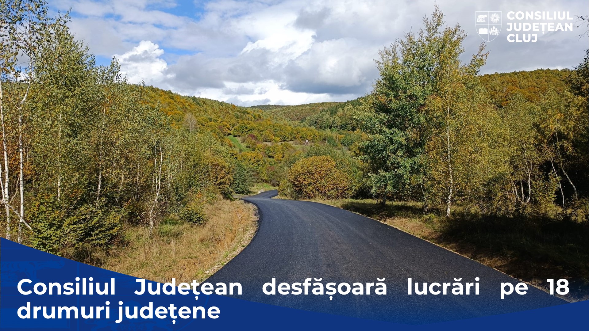 Consiliul Județean desfășoară lucrări pe 18 drumuri județene