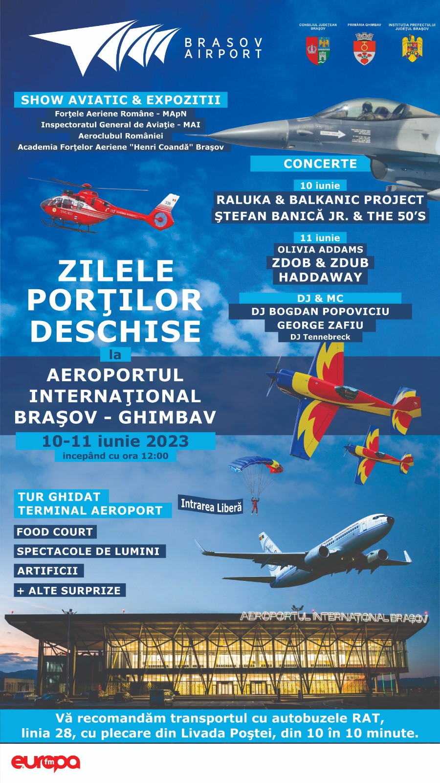 Zilele Porţilor Deschise la Aeroportul Internaţional Braşov-Ghimbav