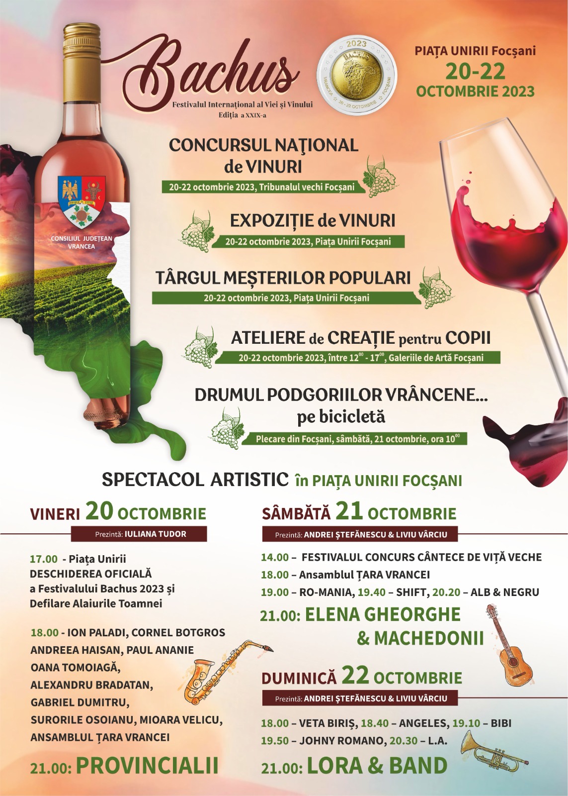 Invitație inaugurare Tribunal și deschidere Festivalul ”Bachus”