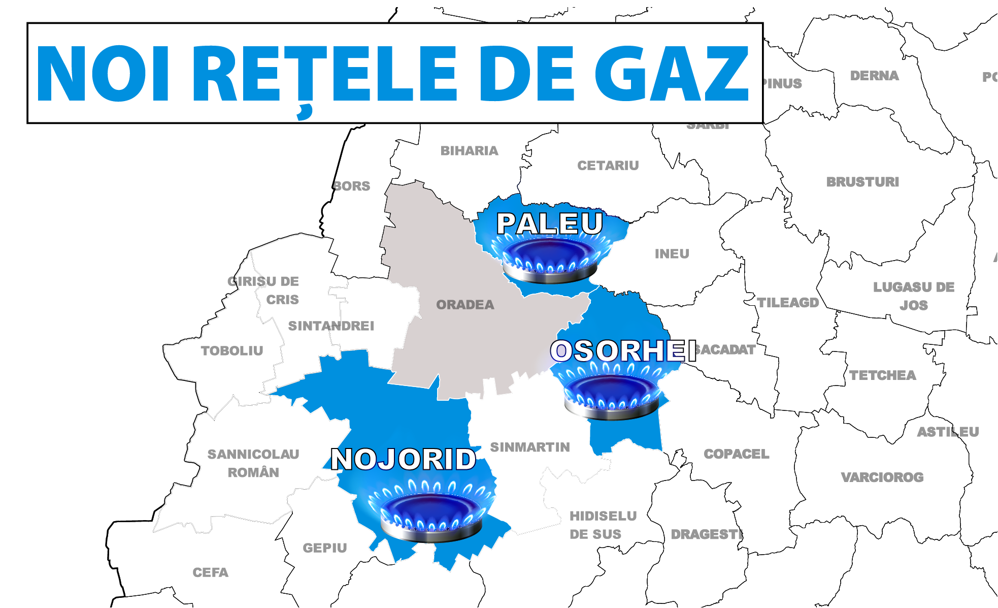 S-a semnat contractul pentru execuția rețelelor de gaz în Nojorid, Oșorhei și Paleu