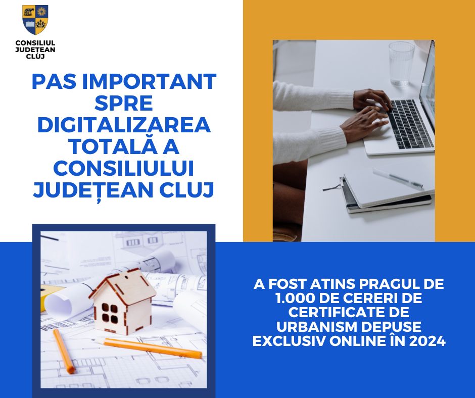 Pas important spre digitalizarea totală a Consiliului Județean Cluj