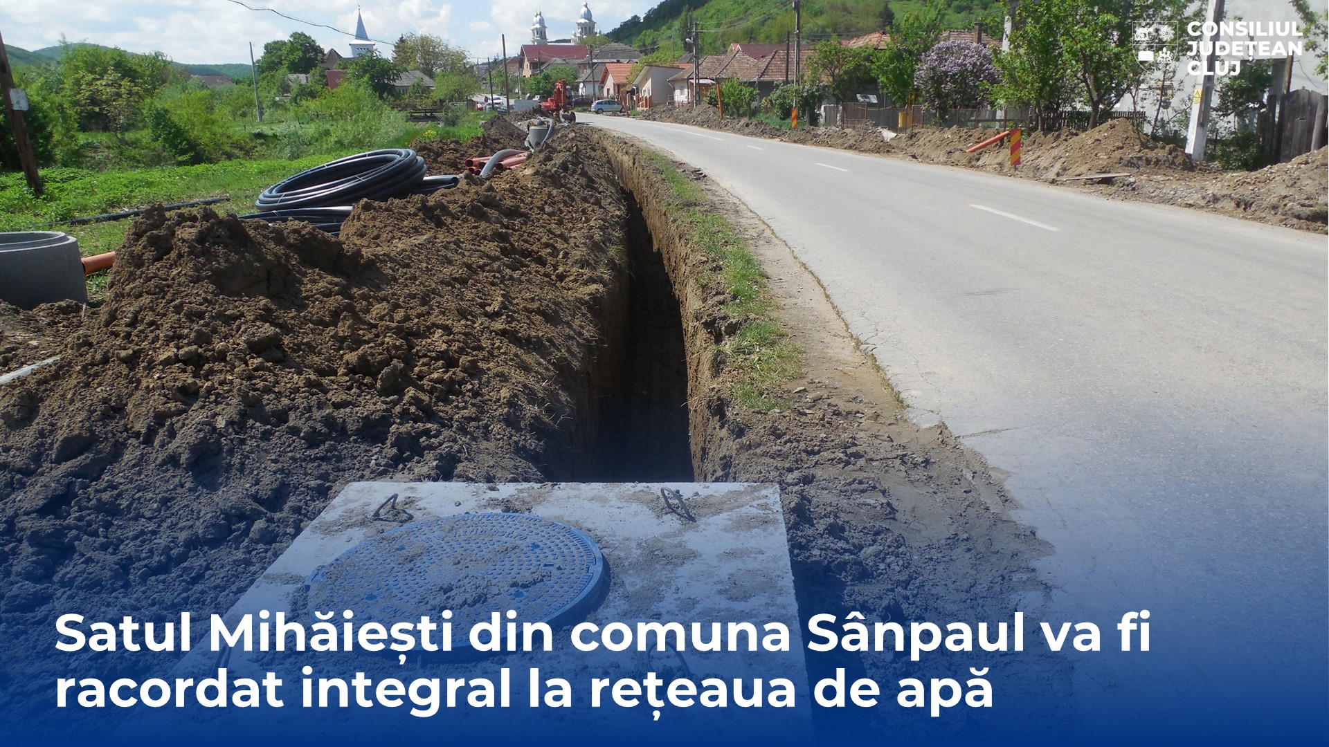 Satul Mihăiești din comuna Sânpaul, racordat integral la rețeaua de apă