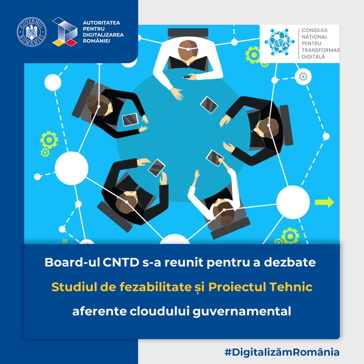 Board-ul Consiliului Național pentru Transformare Digitală se va reuni miercuri, 16 noiembrie