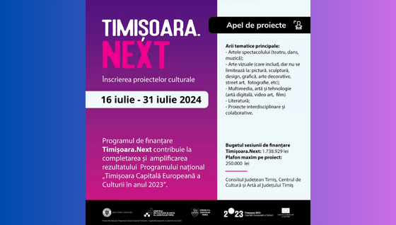 „Timișoara.Next”, o nouă posibilitate de finanțare prin programul Timișoara Capitală Europeană a Culturii în anul 2023