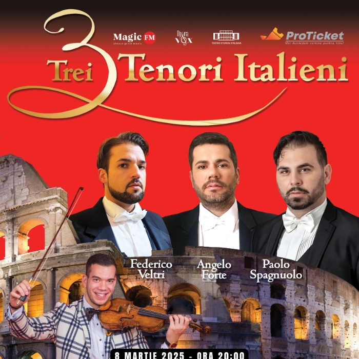 „3 Tenori Italieni” – Un spectacol de neuitat de Ziua Femeii, la Deva