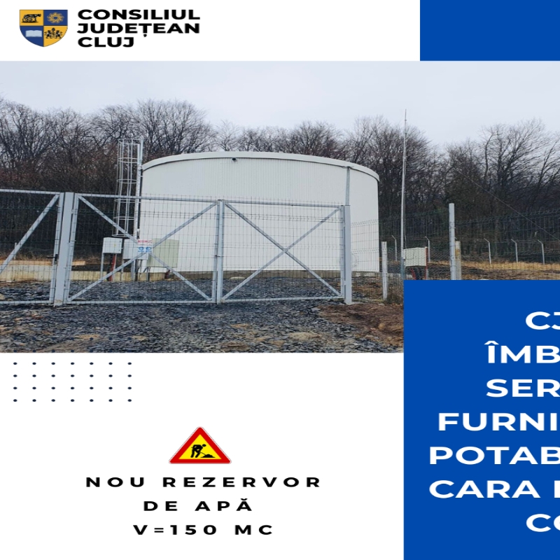Consiliul Județean a îmbunătățit serviciul de furnizare a apei potabile în satul Cara din comuna Cojocna