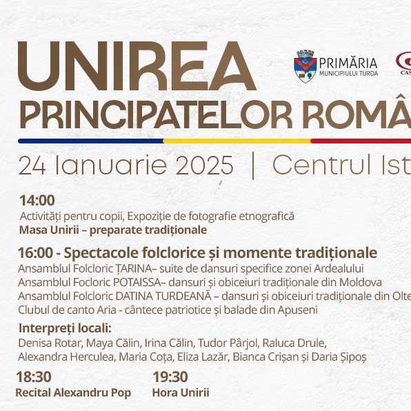 Unirea Principatelor Române – Eveniment dedicat zilei de 24 ianuarie 2025, Turda