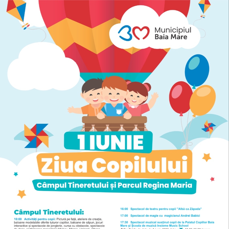 Ziua Copilului, sărbătorită cu distracție și bucurie în Baia Mare