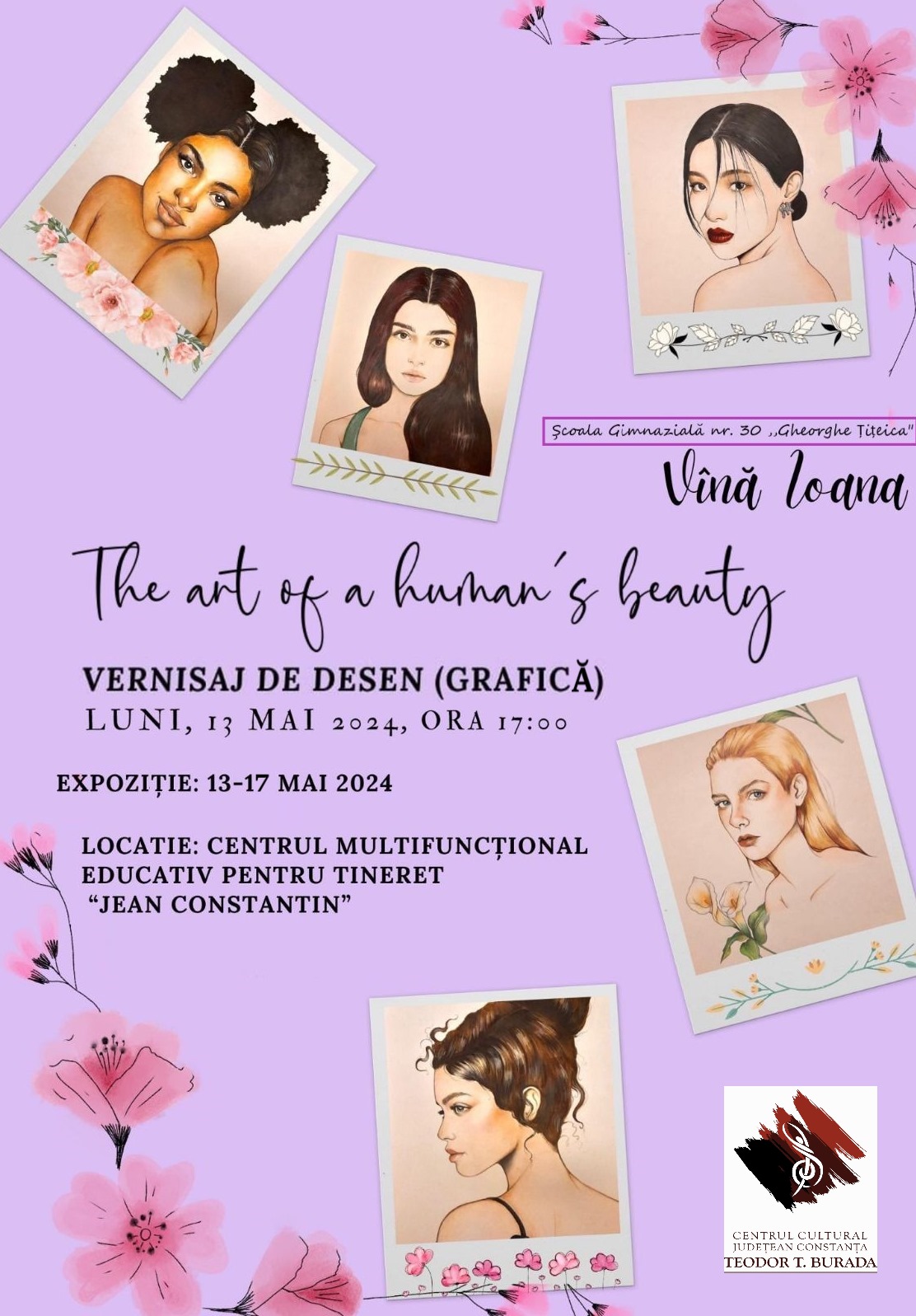 Expoziția de grafică ,,The Art of a Human’s Beauty’’  13 – 17 mai 2024