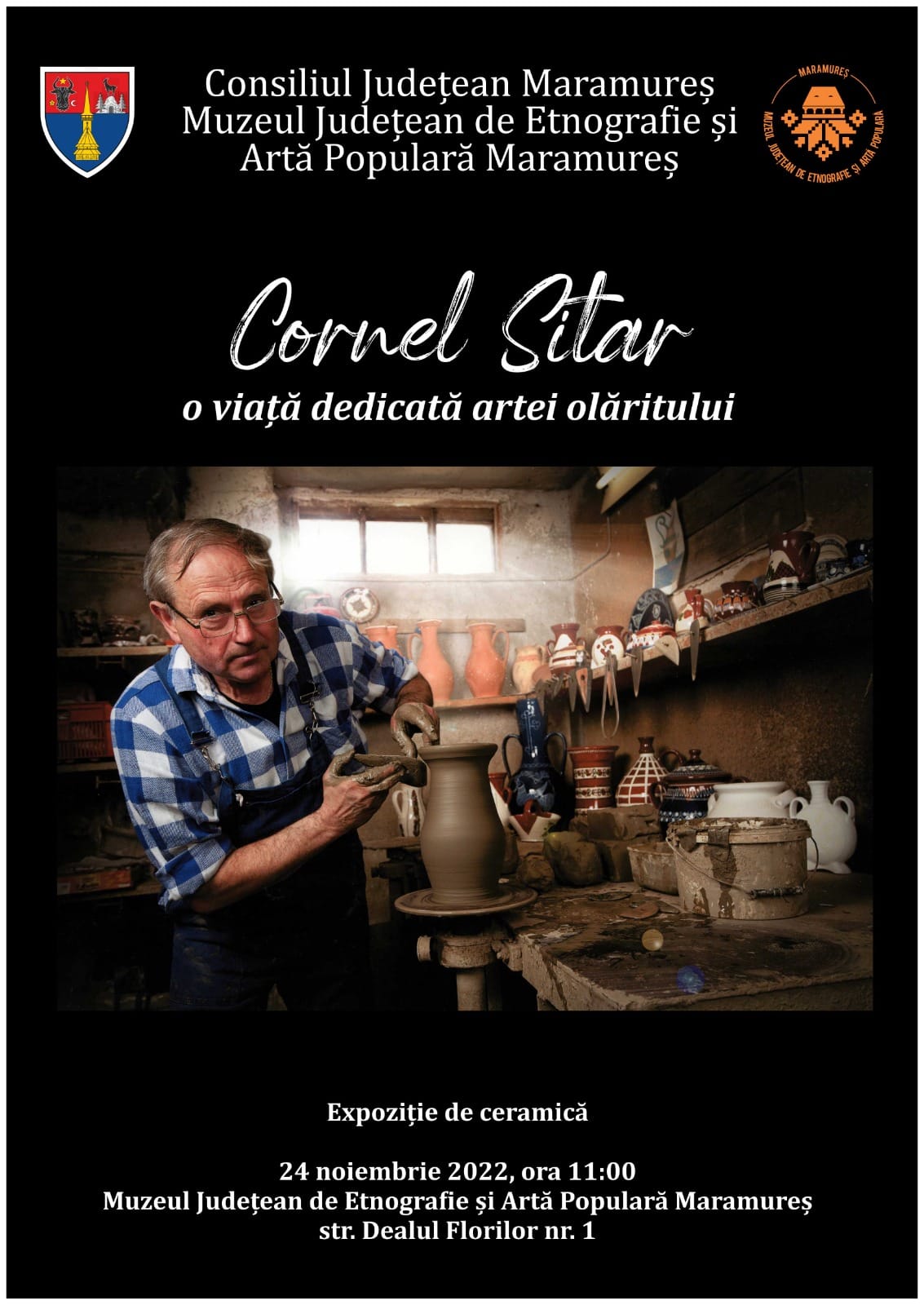 Expoziție de ceramică Cornel Sitar - o viață dedicată artei olăritului