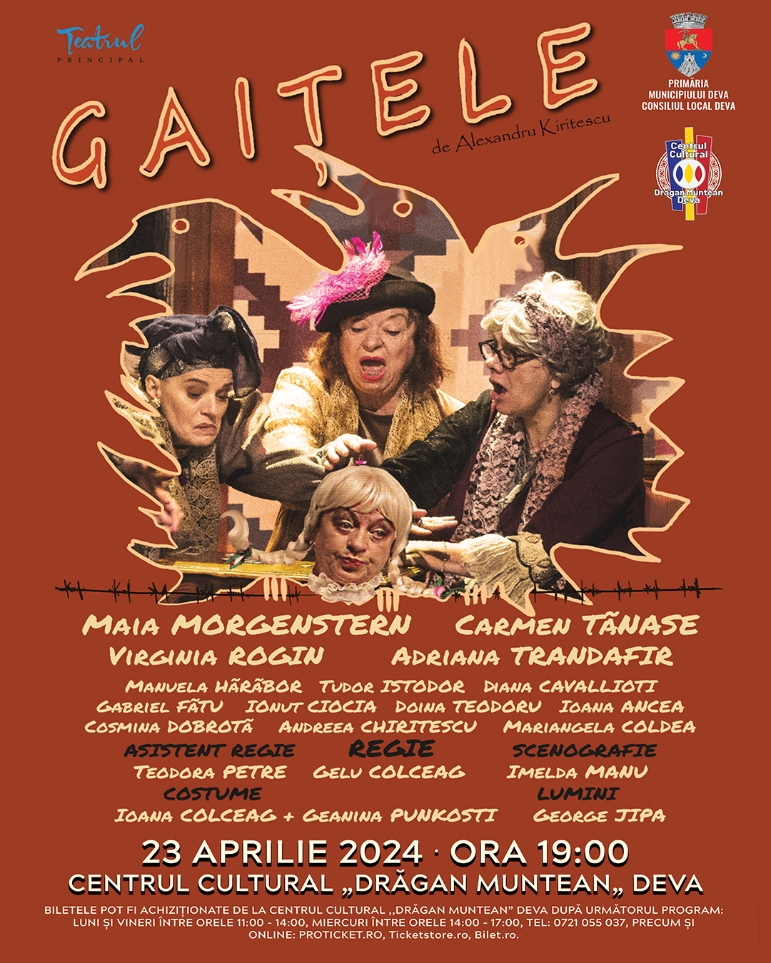 Piesa de teatru GAIȚELE se joacă la Deva într-o distribuție de excepție!