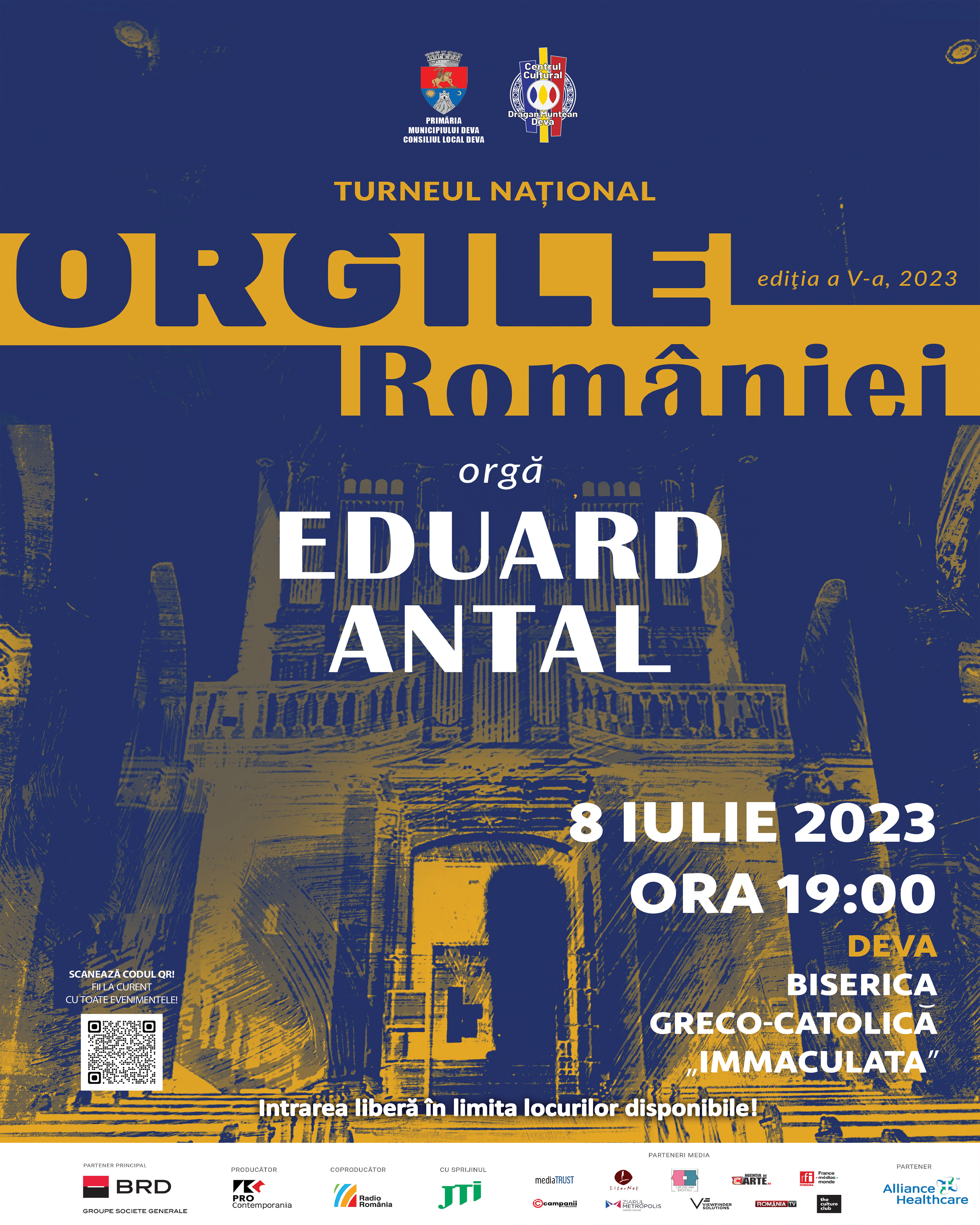 Orgile României – Deva, 8 iulie 2023  Organistul Eduard Antal susţine 10 concerte în ediţia a V-a  a Turneului Naţional Orgile României