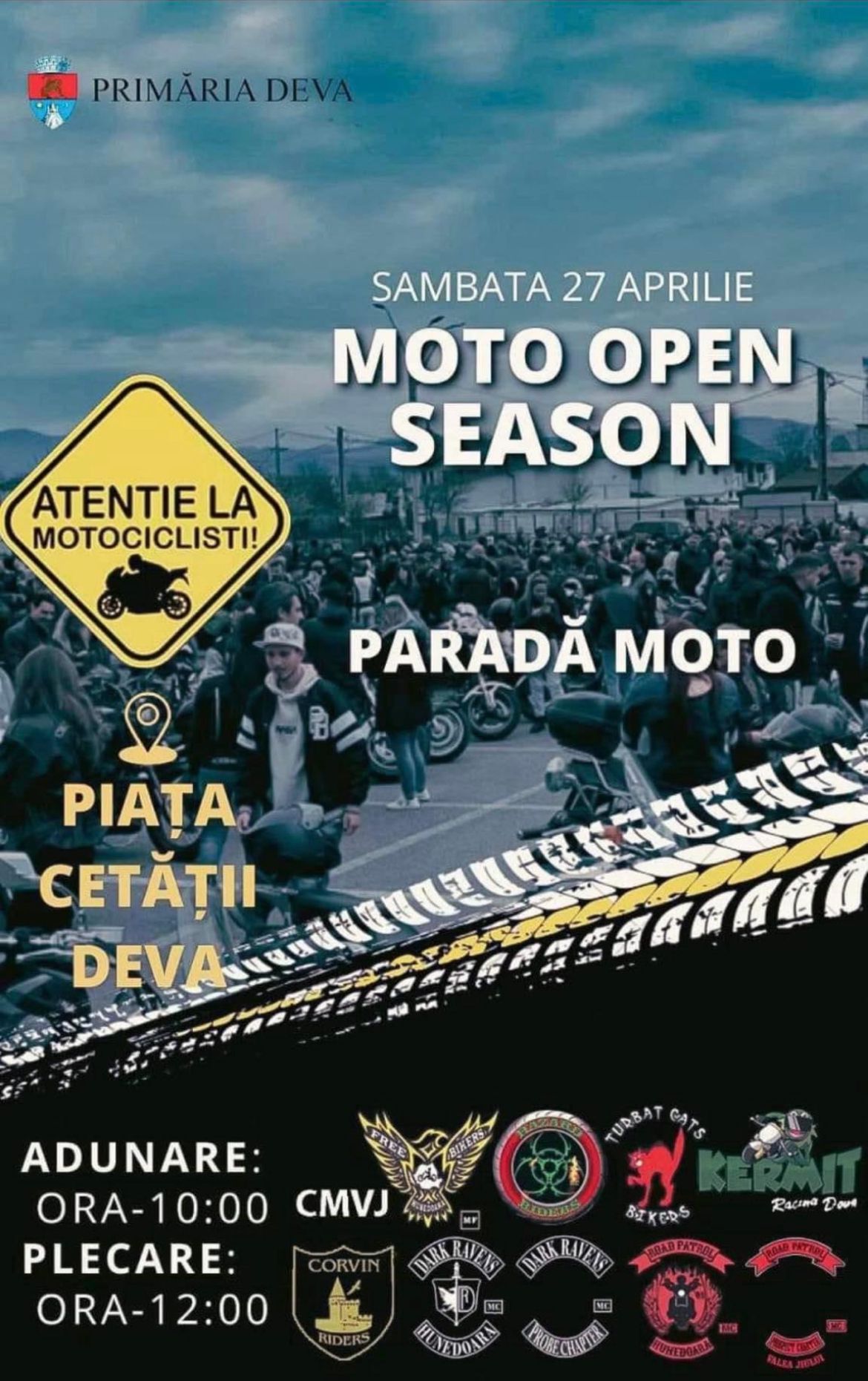 Parada motocicliștilor la Deva