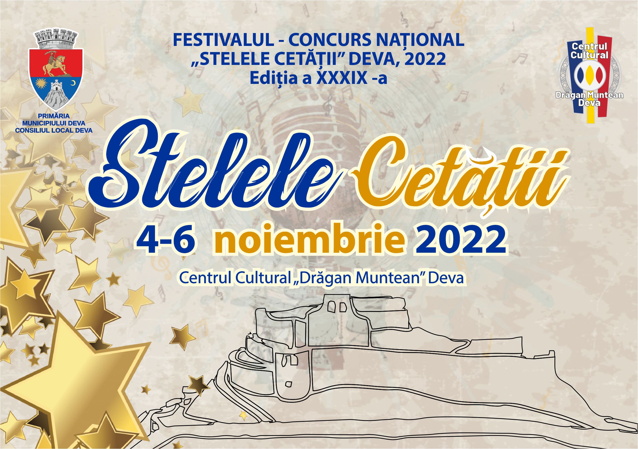 Încep înscrierile la Festivalul - Concurs Național „Stelele Cetății” Deva 2022
