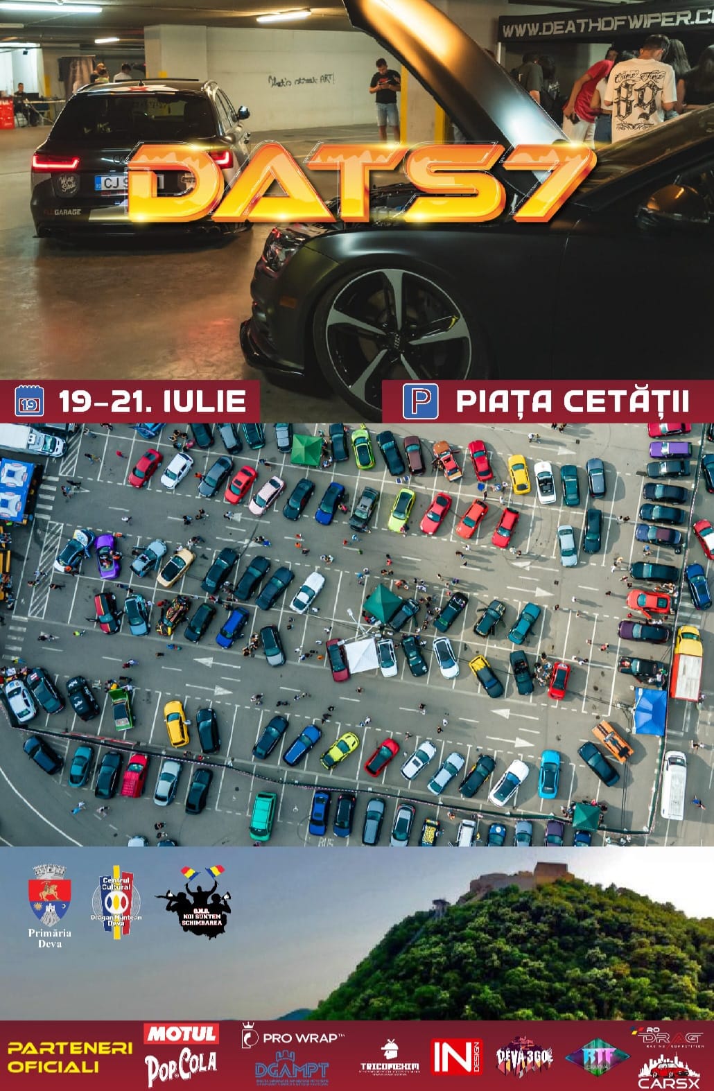 Restricții în acest sfârșit de săptămână, la Deva, privind accesul autovehiculelor în Piața Cetății și Parcarea Aqualand, cu ocazia ,,Deva Auto Tuning Show 2024”!