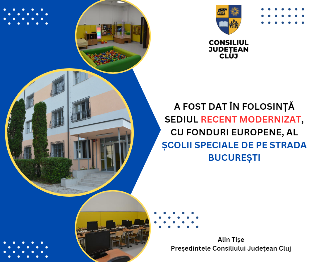 A fost dat în folosință sediul recent modernizat, cu fonduri europene, al școlii speciale de pe strada București